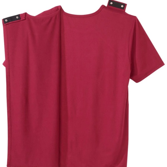 Silverts Men's Open Back Wheelchair Adaptive Active T-Shirt Large Red - As Is - Picture 4 of 5